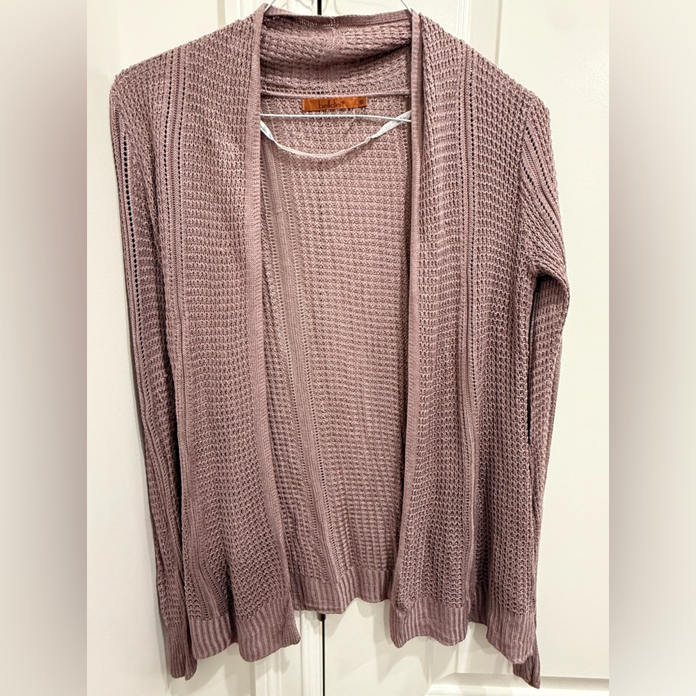 Belldini Mauve Open-Front Cardigan